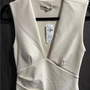 Elegant Cream Sleeveless Top